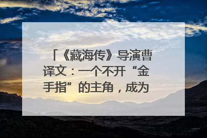 《藏海传》导演曹译文：一个不开“金手指”的主角，成为苍生守护者