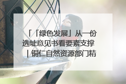 「绿色发展」从一份选址意见书看要素支撑｜铜仁自然资源部门精准服务助力项目落地