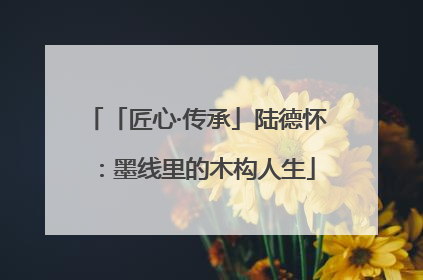 「匠心·传承」陆德怀：墨线里的木构人生