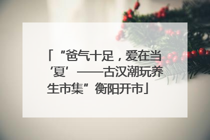 “爸气十足，爱在当‘夏’——古汉潮玩养生市集”衡阳开市