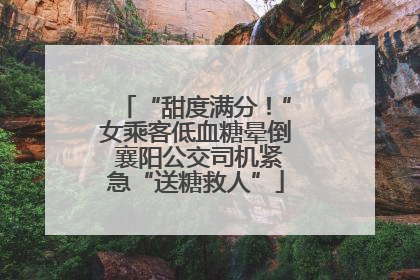 “甜度满分！”女乘客低血糖晕倒 襄阳公交司机紧急“送糖救人”