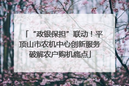 “政银保担”联动！平顶山市农机中心创新服务破解农户购机痛点
