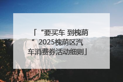 “要买车 到槐荫”2025槐荫区汽车消费券活动细则