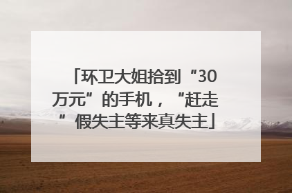 环卫大姐拾到“30万元”的手机，“赶走”假失主等来真失主