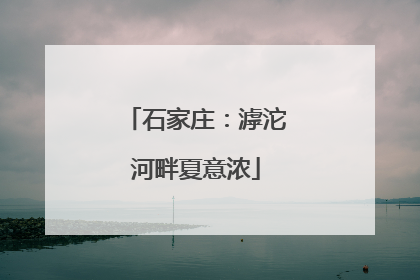 石家庄：滹沱河畔夏意浓