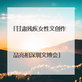 甘肃残疾女性文创作品亮相深圳文博会