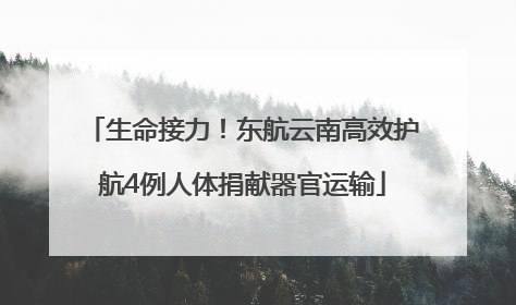 生命接力！东航云南高效护航4例人体捐献器官运输