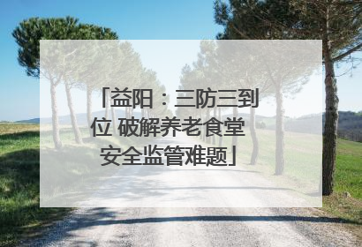 益阳：三防三到位 破解养老食堂安全监管难题