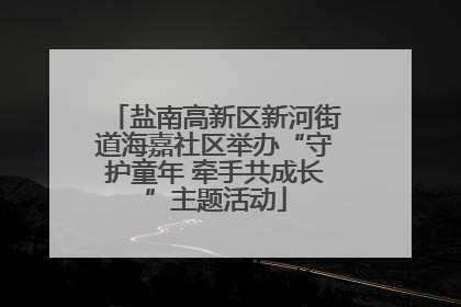 盐南高新区新河街道海嘉社区举办“守护童年 牵手共成长”主题活动