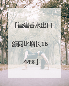 福建香水出口额同比增长16.44%