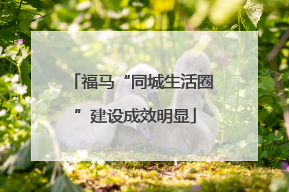 福马“同城生活圈”建设成效明显