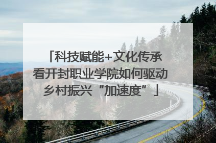 科技赋能+文化传承 看开封职业学院如何驱动乡村振兴“加速度”