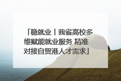 稳就业丨我省高校多维赋能就业服务 精准对接自贸港人才需求