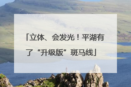 立体、会发光！平湖有了“升级版”斑马线