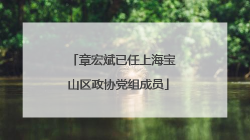 章宏斌已任上海宝山区政协党组成员