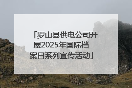 罗山县供电公司开展2025年国际档案日系列宣传活动