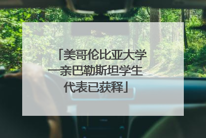 美哥伦比亚大学一亲巴勒斯坦学生代表已获释