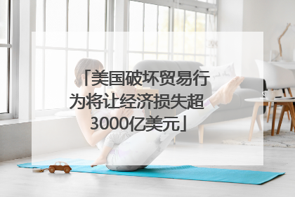美国破坏贸易行为将让经济损失超3000亿美元