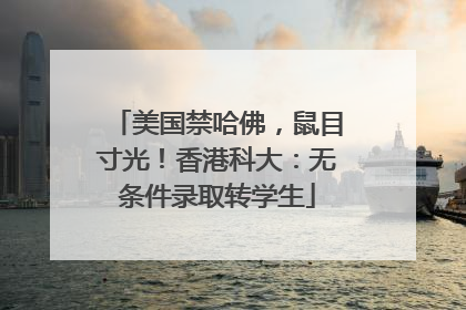 美国禁哈佛，鼠目寸光！香港科大：无条件录取转学生