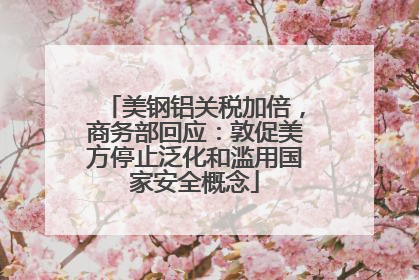 美钢铝关税加倍，商务部回应：敦促美方停止泛化和滥用国家安全概念