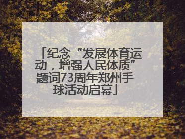 纪念“发展体育运动，增强人民体质”题词73周年郑州手球活动启幕