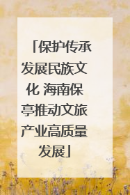保护传承发展民族文化 海南保亭推动文旅产业高质量发展