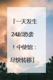 一天发生24起恐袭！中使馆：尽快转移