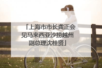 上海市市长龚正会见马来西亚沙捞越州副总理沈桂贤