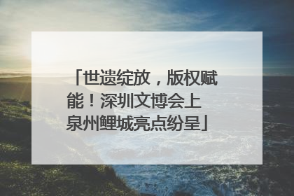 世遗绽放，版权赋能！深圳文博会上 泉州鲤城亮点纷呈