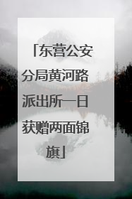 东营公安分局黄河路派出所一日获赠两面锦旗