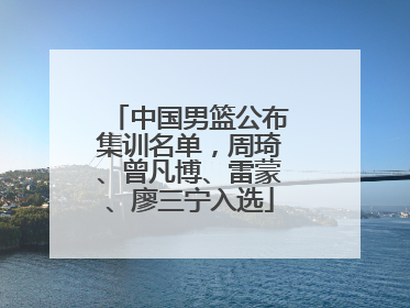 中国男篮公布集训名单，周琦、曾凡博、雷蒙、廖三宁入选