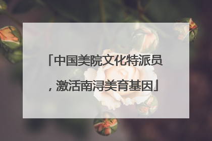 中国美院文化特派员，激活南浔美育基因