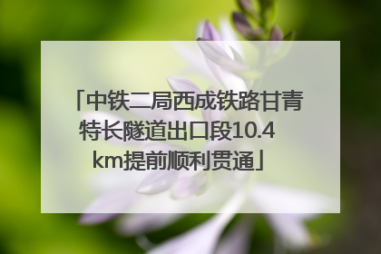 中铁二局西成铁路甘青特长隧道出口段10.4km提前顺利贯通