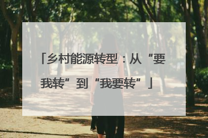 乡村能源转型：从“要我转”到“我要转”