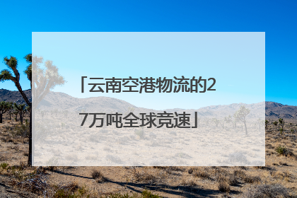 云南空港物流的27万吨全球竞速