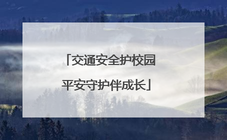 交通安全护校园 平安守护伴成长