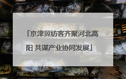 京津冀纺客齐聚河北高阳 共谋产业协同发展