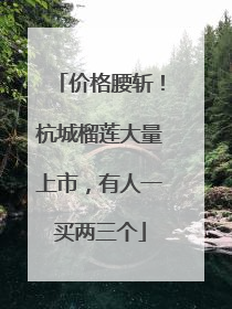 价格腰斩！杭城榴莲大量上市，有人一买两三个