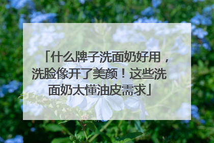 什么牌子洗面奶好用，洗脸像开了美颜！这些洗面奶太懂油皮需求
