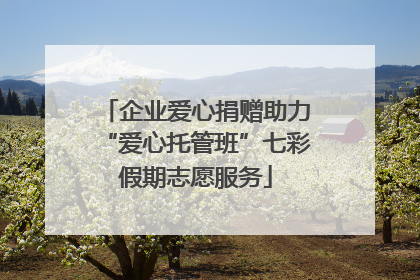 企业爱心捐赠助力“爱心托管班”七彩假期志愿服务