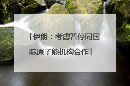 伊朗：考虑暂停同国际原子能机构合作