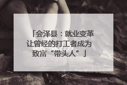 会泽县：就业变革让曾经的打工者成为致富“带头人”