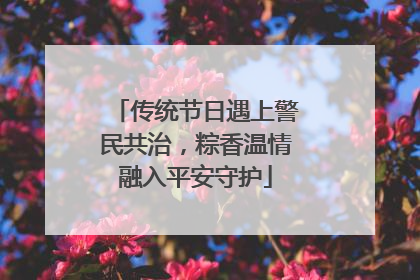 传统节日遇上警民共治，粽香温情融入平安守护