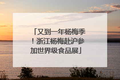 又到一年杨梅季！浙江杨梅赴沪参加世界级食品展