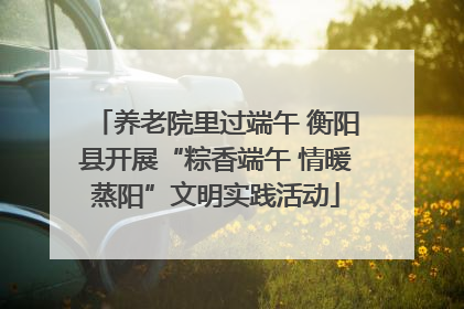 养老院里过端午 衡阳县开展“粽香端午 情暖蒸阳”文明实践活动