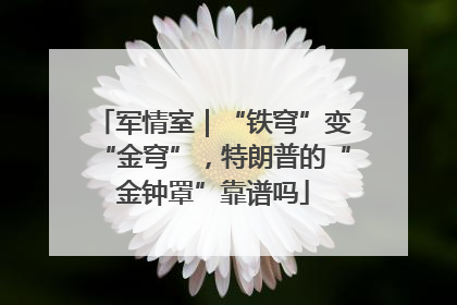 军情室｜“铁穹”变“金穹”，特朗普的“金钟罩”靠谱吗