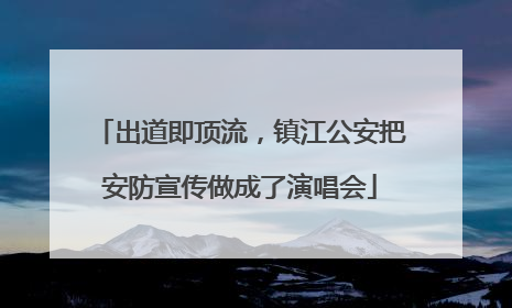 出道即顶流，镇江公安把安防宣传做成了演唱会