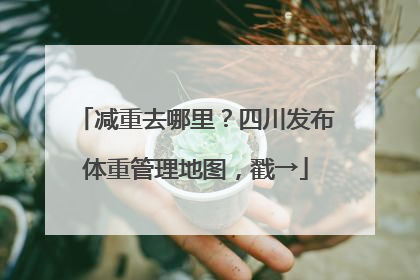减重去哪里？四川发布体重管理地图，戳→