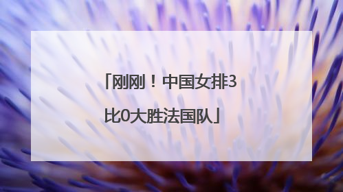 刚刚！中国女排3比0大胜法国队