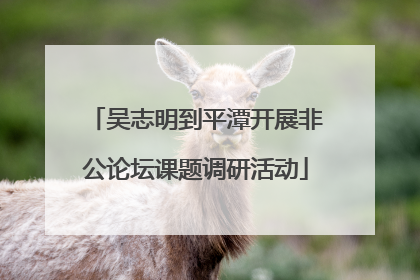 吴志明到平潭开展非公论坛课题调研活动